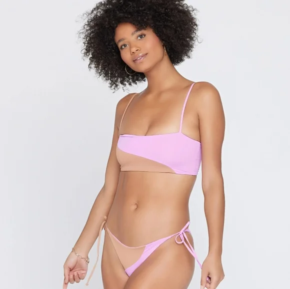 L Space Bikini Rosebud Putty Top M - Picture 2 of 6